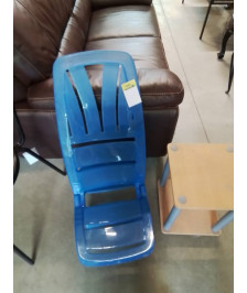 CHAISE DE PLAGE PLIANT RÉSINE BLEU