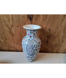 VASE MOTIF FLORAL EN GIEN 