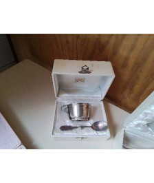 COFFRET TIMBALE MÉTAL ARGENTÉ 