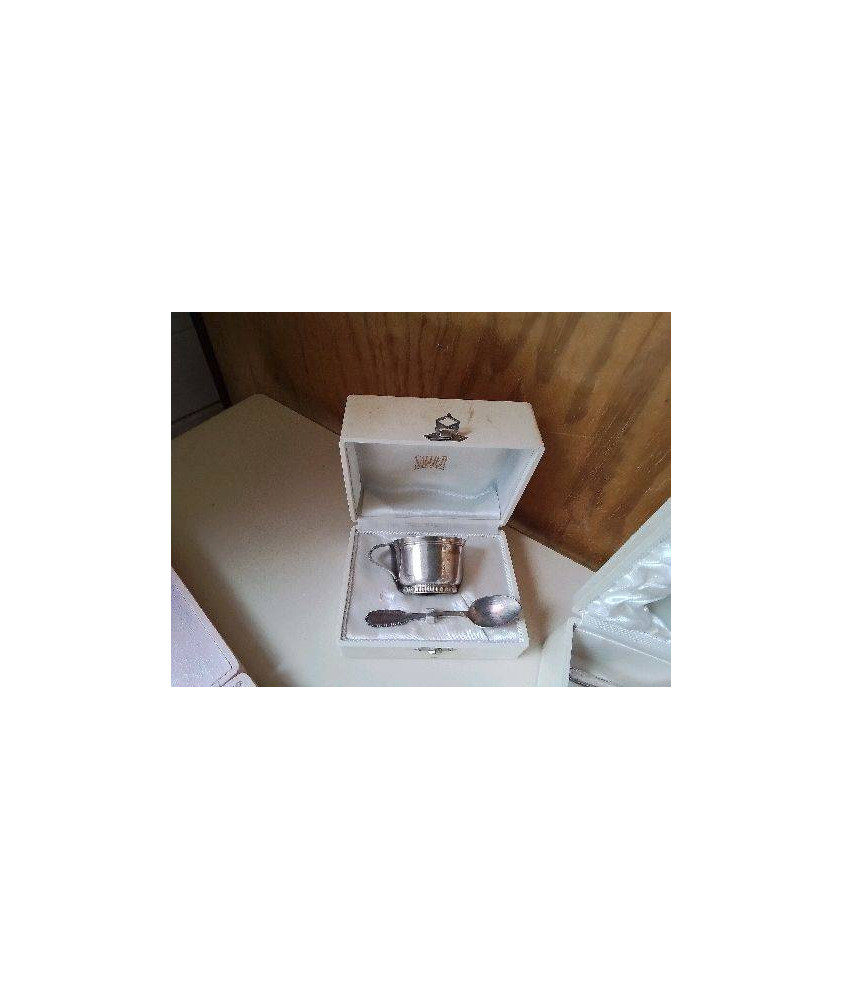 COFFRET TIMBALE MÉTAL ARGENTÉ 