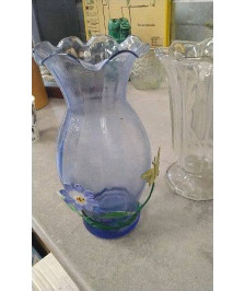 VASE VERRE BLEU