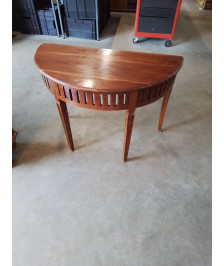 CONSOLE DEMI LUNE BOIS EXOTIQUE 