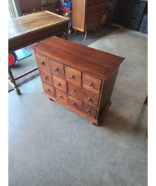 COMMODE 12 TIROIRS BOIS EXOTIQUE 