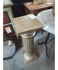 COLONNE PLÂTRE PEINT DORÉ 81CM