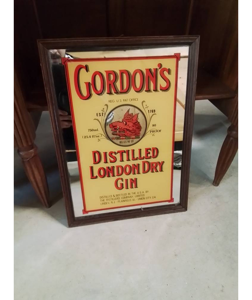 MIROIR PUBLICITAIRE GORDON\'S GIN