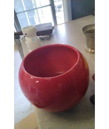 CACHE POT ROUGE - BOULE