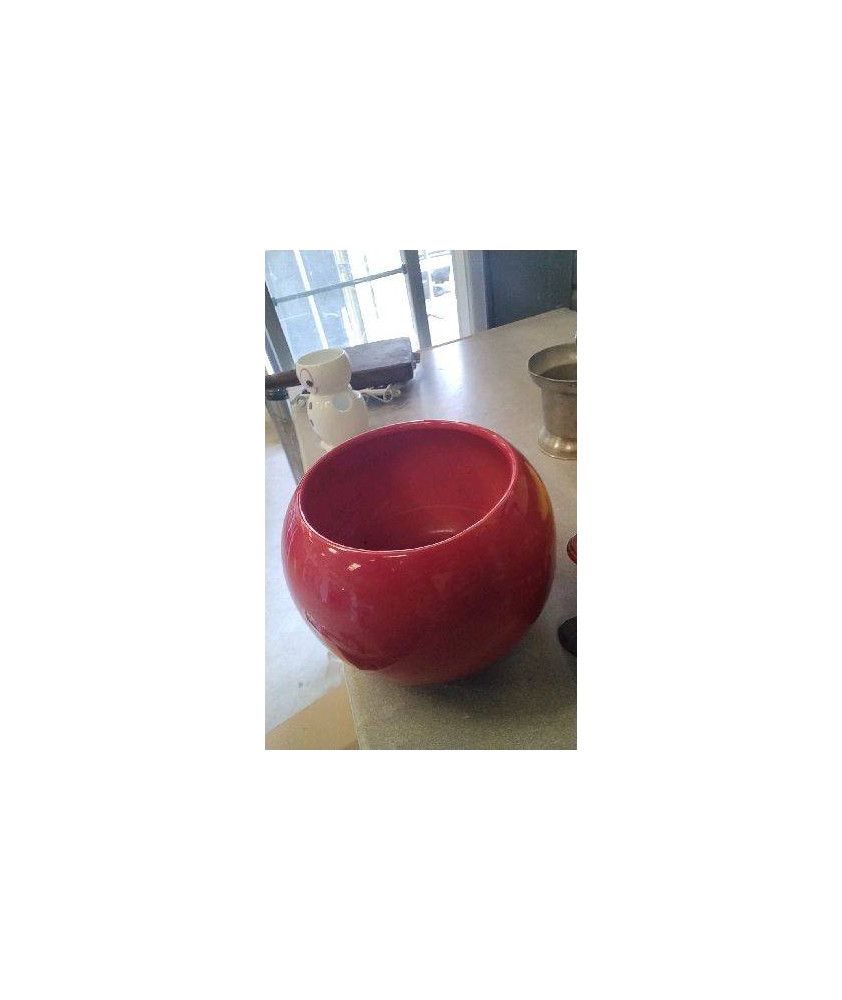 CACHE POT ROUGE - BOULE
