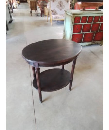 GUERIDON OVALE 2 PLATEAUX STYLE LOUIS XVI