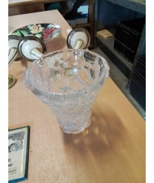 VASE VERRE CRAQUELÉ 17CM