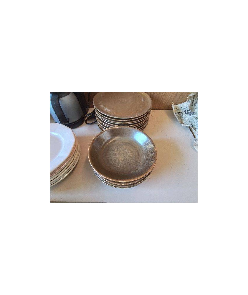 LOT DD 6 ASSIETTES CREUSES EN TERRE CUITE 