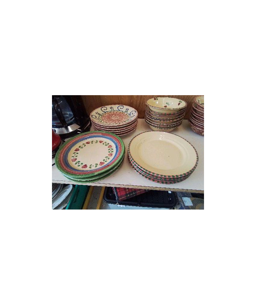 LOT DE 4 ASSIETTES PLATE EN TERRE CUITE 