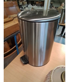 POUBELLE A PÉDALE MÉTAL CHROMÉ 
