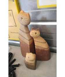 DECO CHAT LOT DE 3