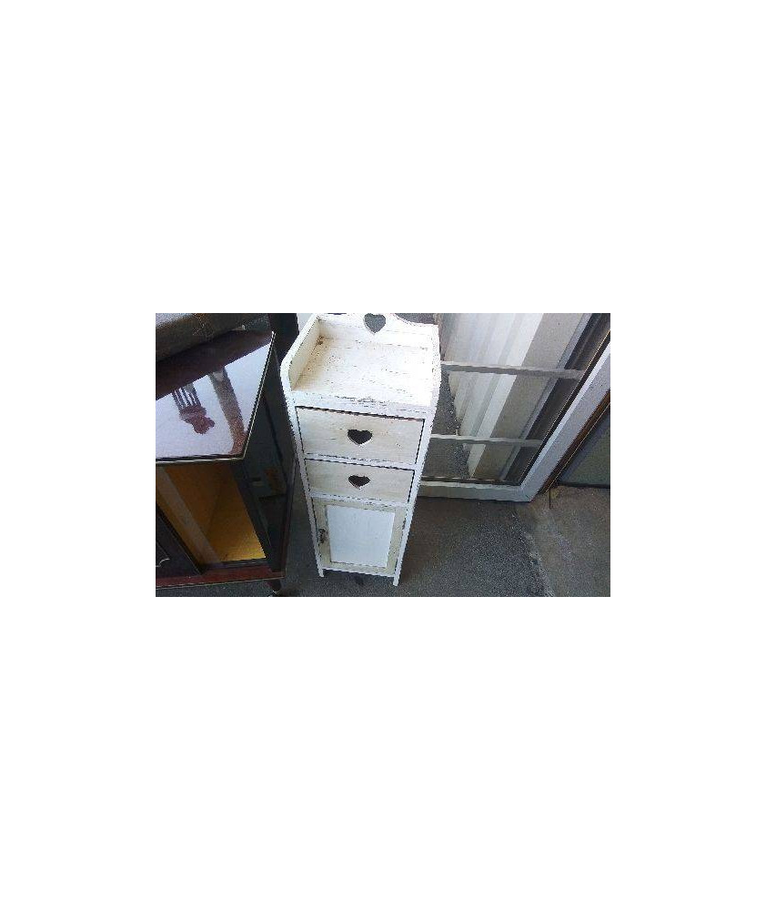 MEUBLE 1 PORTE 2 TIROIRS COEUR