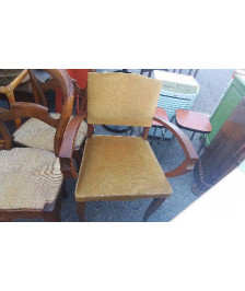 FAUTEUIL BOIS TISSU 