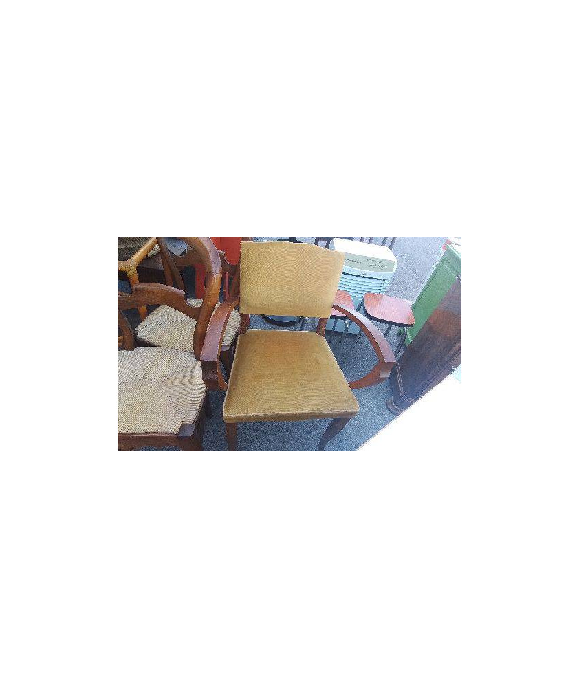 FAUTEUIL BOIS TISSU 