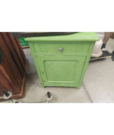 MEUBLE 1 PORTE 1 TIROIR VERT SANS CLE 