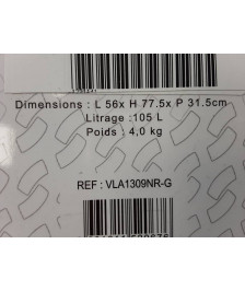 VALISE 4 ROUES SYNTHETIQUE ABS VLA1309NR GM