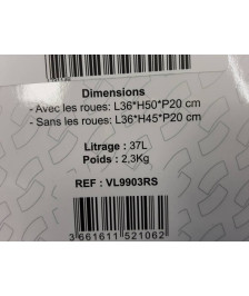 VALISE CABINE ABS - COMPAGNIES LOW COST VL9903RS