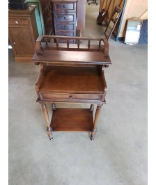 MEUBLE A GALERIE ET COLONNES BOIS 1 TIROIR