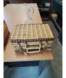 MALETTE VANNERIE BICOLORE 
