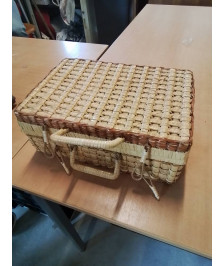 MALETTE VANNERIE BICOLORE 