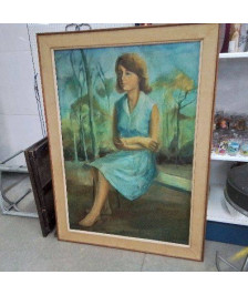 TOILE PORTAIT JEUNE FILLE TRES GRAND MODELE 