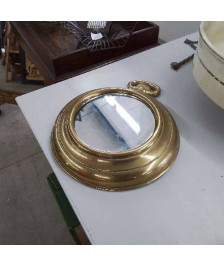 MIROIR ROND DORÉ 