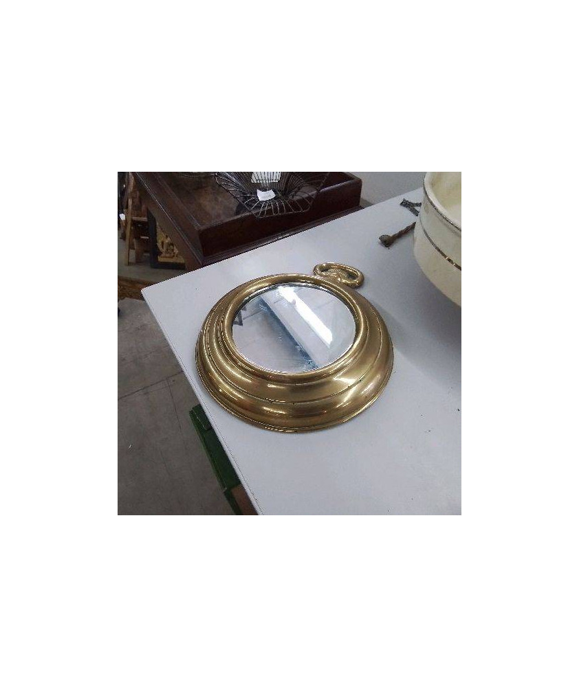 MIROIR ROND DORÉ 
