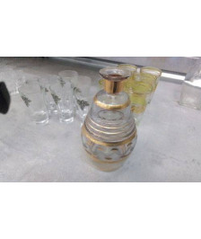 CARAFE VERRE DOREE 