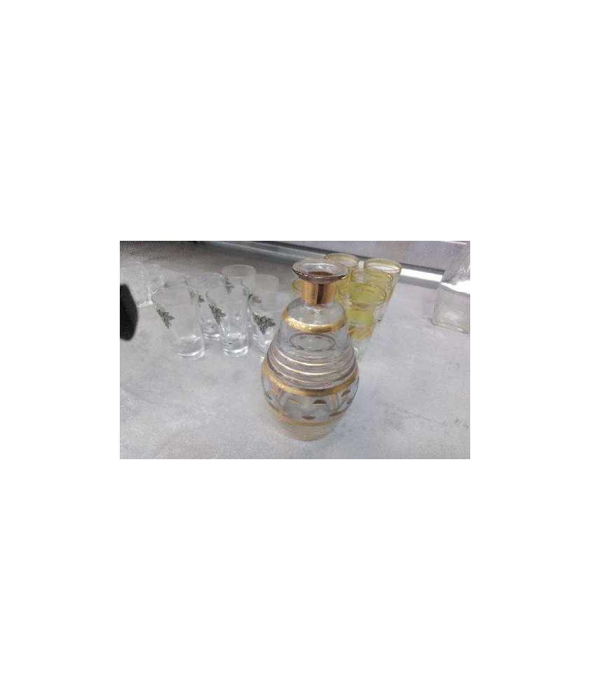 CARAFE VERRE DOREE 