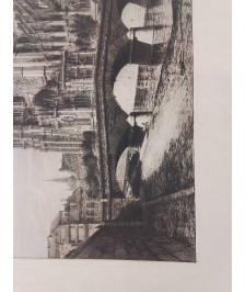 EAU FORTE NOTRE DAME DE PARIS 1866
