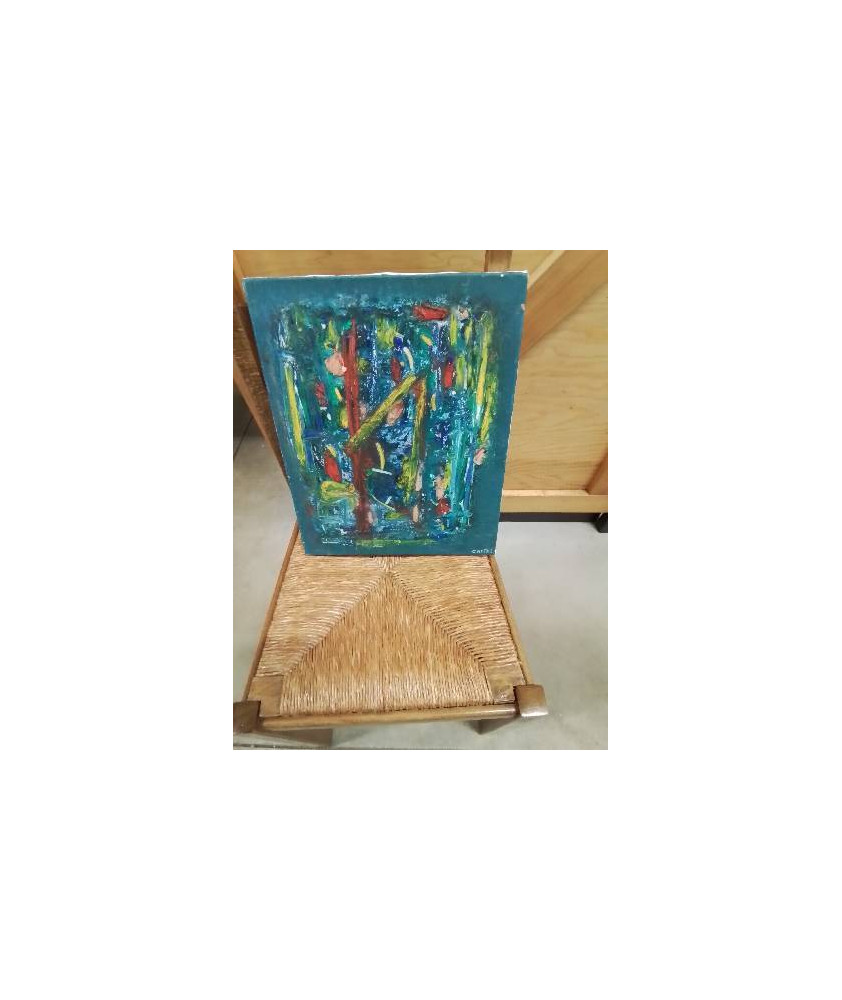 HUILE SUR TOILE ABSTRACTION BRUNO CANTAIS 1966 HUILE SUR TOILE ABSTRACTION BRUNO CANTAIS 1966