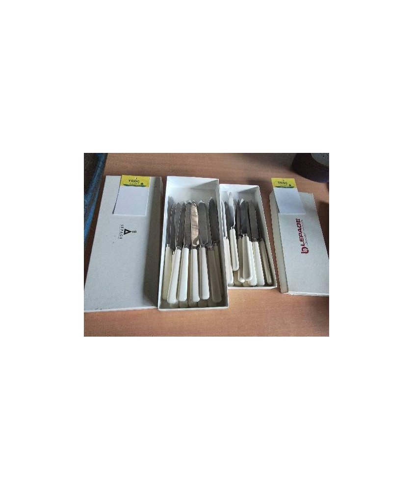 24 COUTEAUX ACIER INOX  LEPAGE ANNEES 80