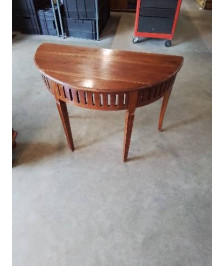 CONSOLE DEMI LUNE BOIS EXOTIQUE 