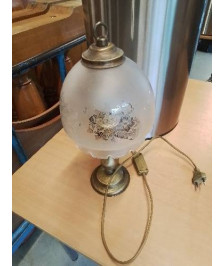 LAMPE LAITON AJ VERRE GRAVÉ 