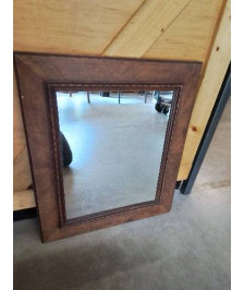 MIROIR RECTANGULAIRE BOIS MOULURÉ ET SCULPTÉ DÉBUT XXE