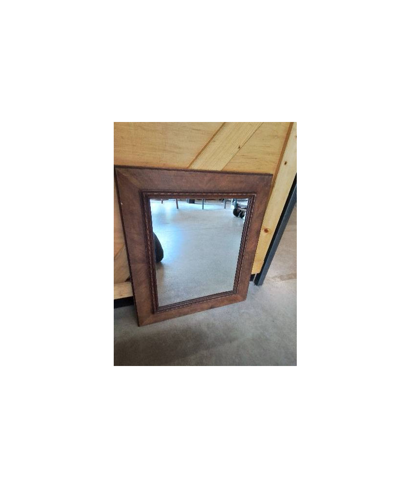 MIROIR RECTANGULAIRE BOIS MOULURÉ ET SCULPTÉ DÉBUT XXE