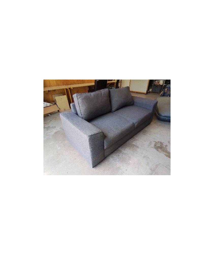 PETIT CANAPE 2 PLACES TISSUS GRIS