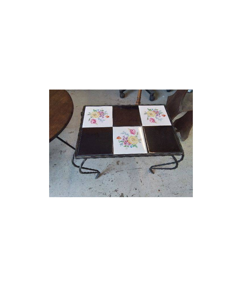 TABLE BASSE EN FER FORGÉE