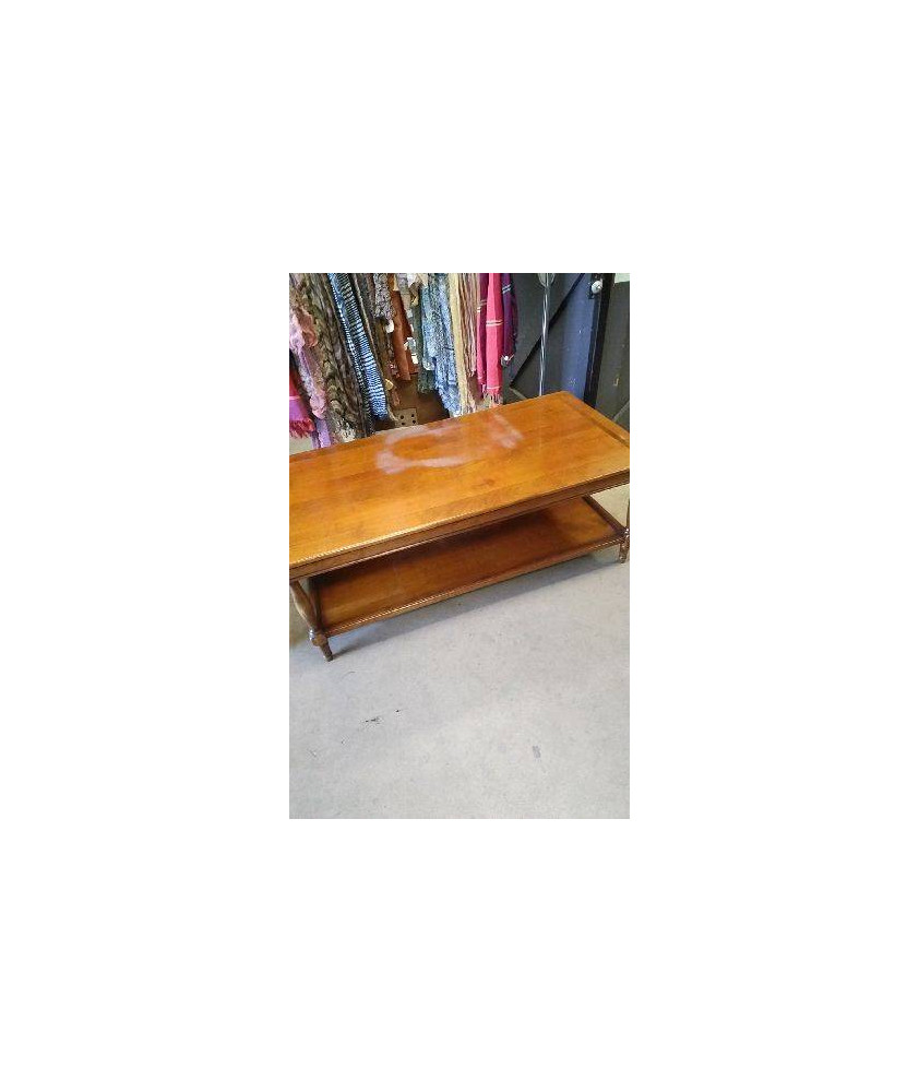 TABLE BASSE MERISIER PLATEAU EN LETAT 
