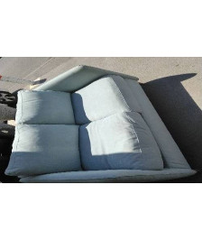 CANAPE TISSU VERT AMANDE 