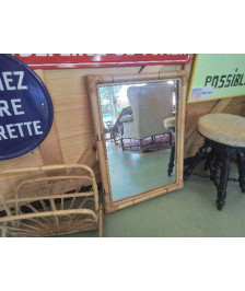 MIROIR BAMBOO ANNEE 60