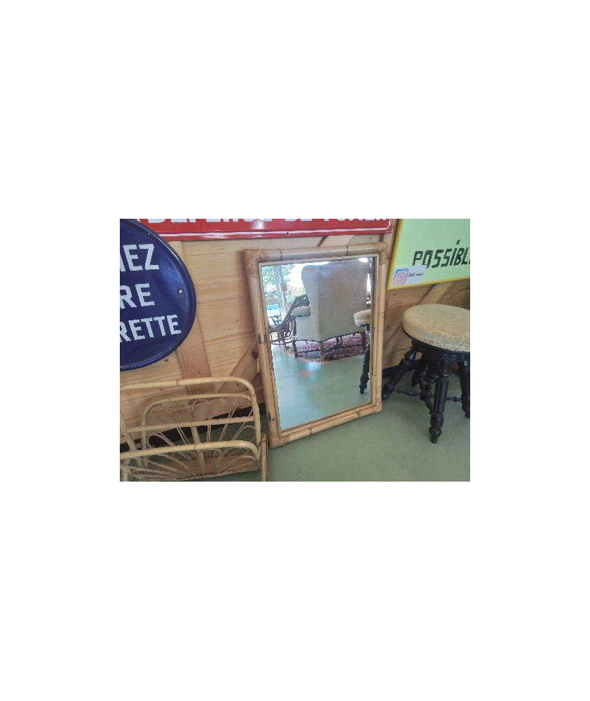 MIROIR BAMBOO ANNEE 60