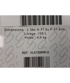 VALISE 4 ROUES SYNTHETIQUE ABS VLA1309NR GM