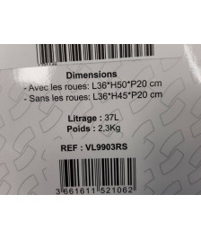 VALISE CABINE ABS - COMPAGNIES LOW COST VL9903RS