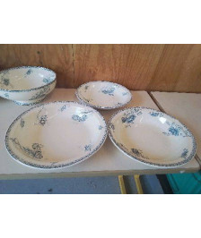 PLAT ROND SARREGUEMINES MOTIF FLORAL 