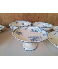 PLAT À TARTE SARREGUEMINES MOTIF FLORAL 