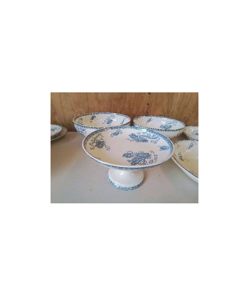 PLAT À TARTE SARREGUEMINES MOTIF FLORAL 
