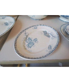 PLAT OVALE SARREGUEMINES MOTIF FLORAL 